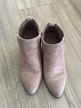 Women's Suede Ankle Boots in Light Brown